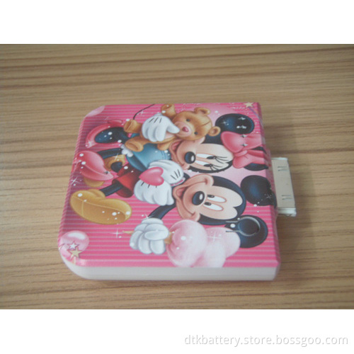 Micky design portable battery charger for iphone